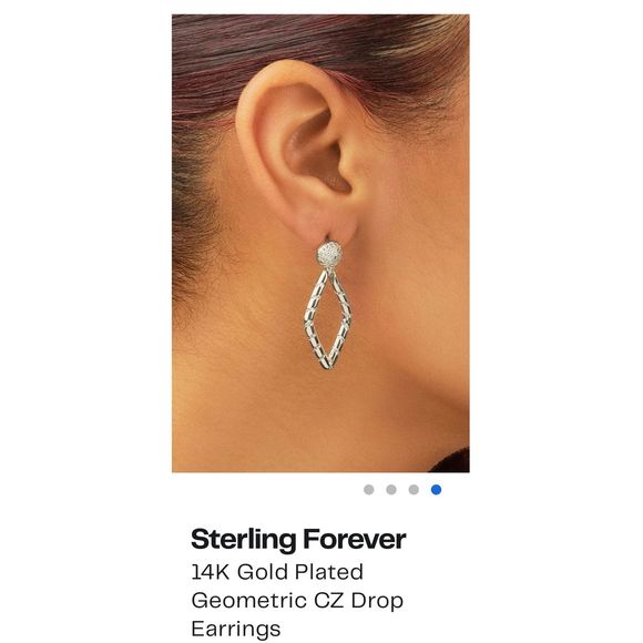BNWT Sterling Forever Rhodium plated DANGLE earrings - Picture 8 of 8